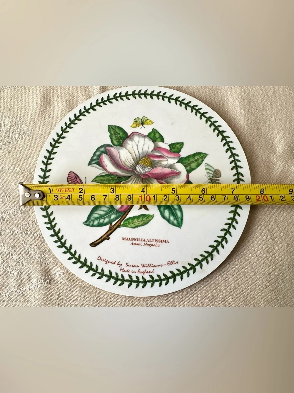 Portmeirion Botanic Garden Magnolia Round Trivet Table Mat England